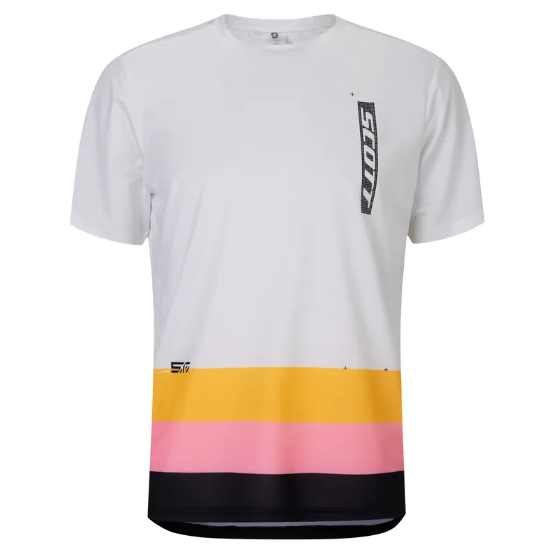 Akční Cena SCOTT Tee M‘s Tuned SL SS (Bílá) - Pánské cyklistické triko Endorphin Republic
