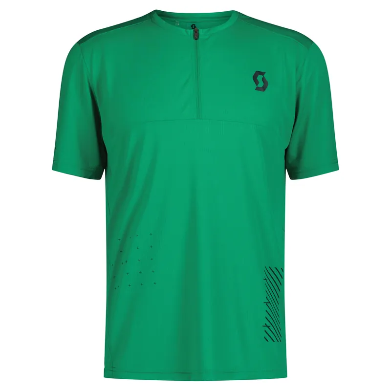 Scott Tee Trail Vertic Zip (Zelená) - Pánské cyklistické triko Endorphin Republic Značkový