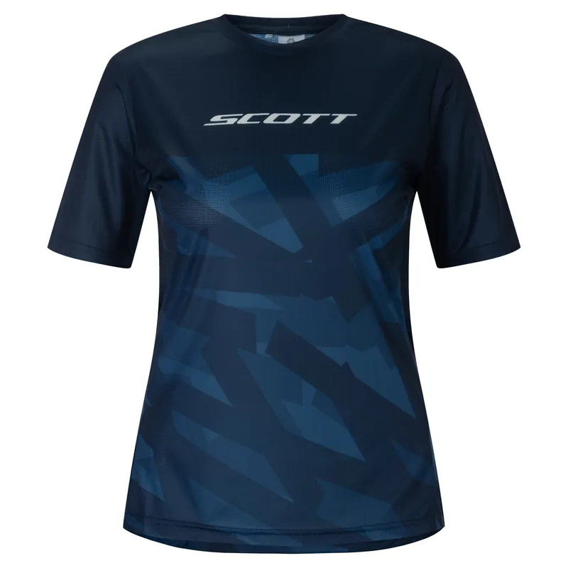 Sleva SCOTT Tee W‘s Vertic LT SS (Modrá) - Dámské cyklistické triko Endorphin Republic
