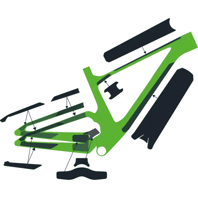 Finální Výprodej Syncros Frame Protection kit SPARK Carbon (Černá) - Ochrana rámu kit Endorphin Republic