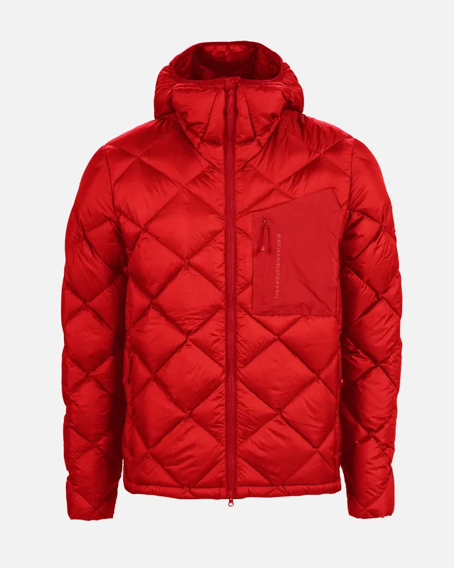 Víkendová Akce The Mountain Studio ULTRALIGHT DOWN HOOD JACKET (Červená) - Pánská péřová bunda Endorphin Republic