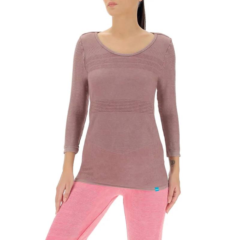 UYN lady to-be shirt three quarter (Tmavě červená) - Dámské funkční triko s 3/4 rukávem Endorphin Republic Cenová Bomba