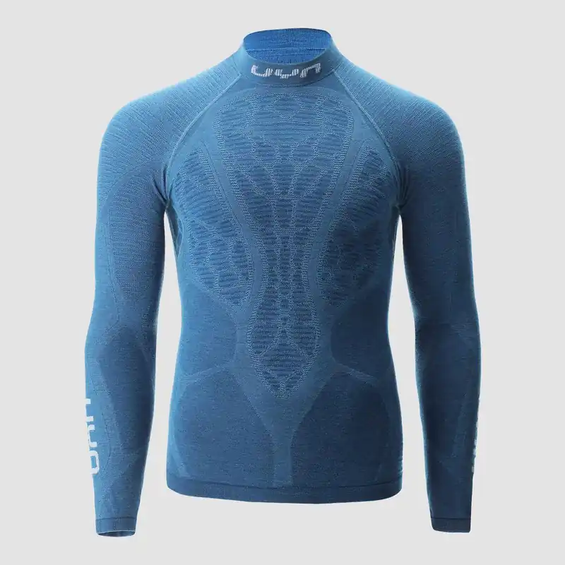 UYN MAN ELEVATYON BIOMORPH UW SHIRT LONG_SL. TURTLE NECK (Modrá) - Pánské funkční triko Endorphin Republic Akční Nabídka
