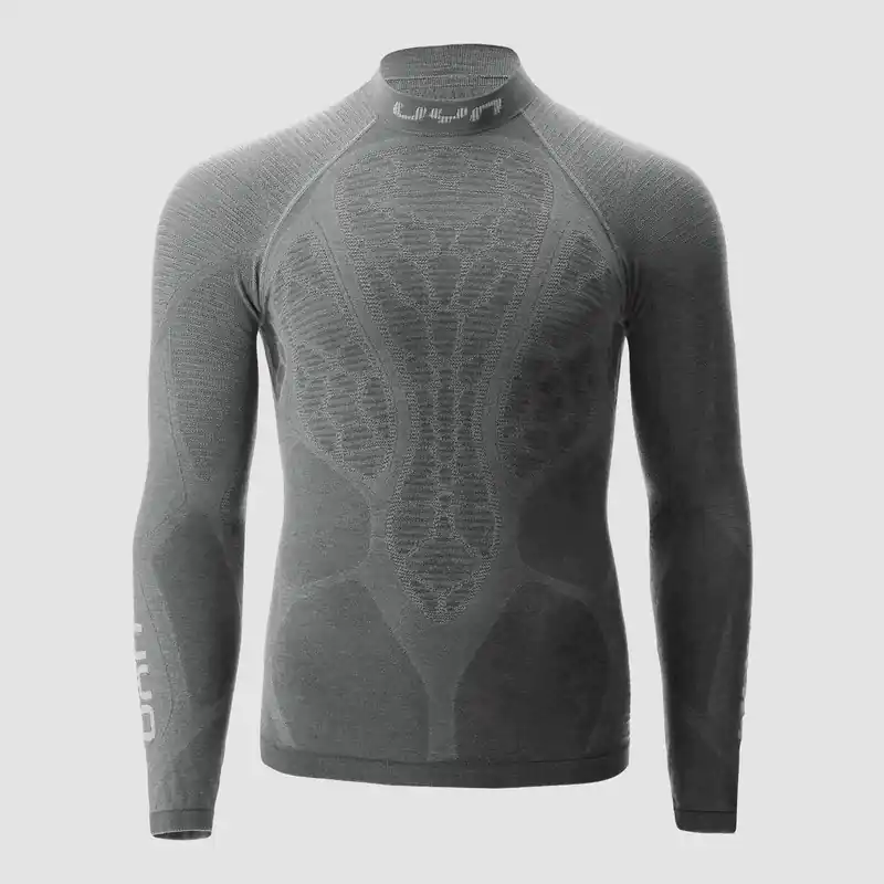 UYN MAN ELEVATYON BIOMORPH UW SHIRT LONG_SL. TURTLE NECK (Šedá) - Pánské funkční triko Endorphin Republic Nejlepší Volba
