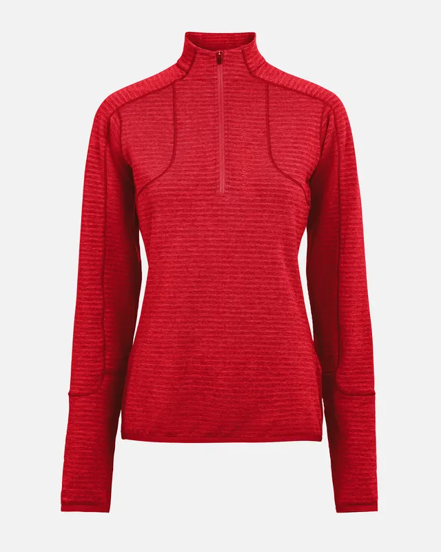 The Mountain Studio W. LIGHT TECH FLEECE HALF ZIP (Červená) - Dámská mikina Endorphin Republic Vrácení Zdarma