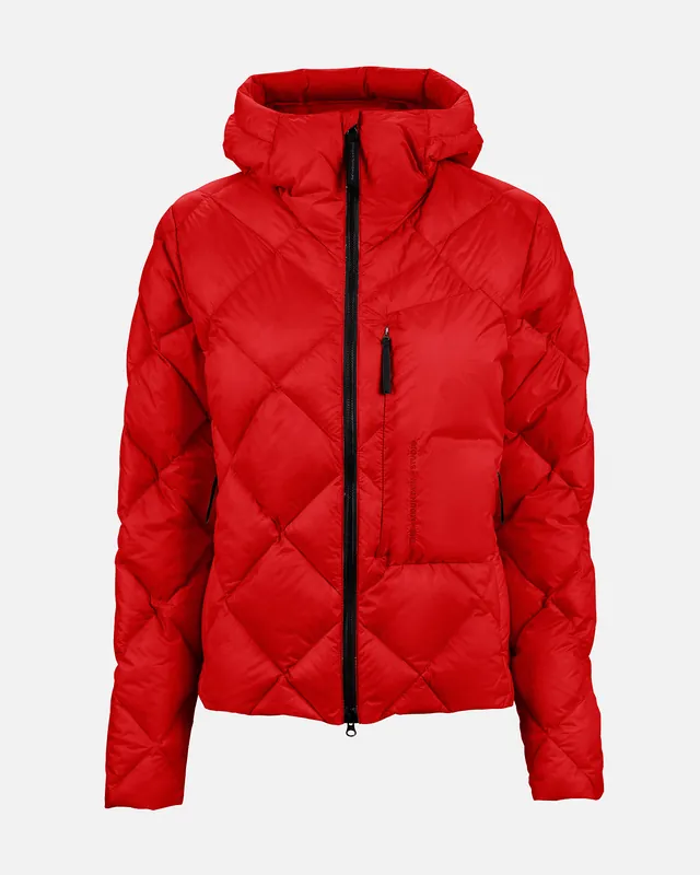 The Mountain Studio W. ULTRALIGHT DOWN HOOD JACKET (Červená) - Dámská péřová bunda Endorphin Republic Přímo Od Výrobce