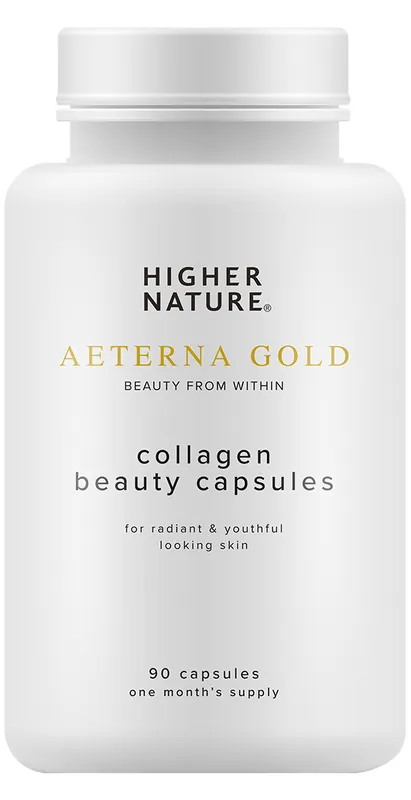 HIGHER NATURE Aeterna Gold Collagen Beauty Capsules - Kolagenové kapsle pro dokonalou pleť Endorphin Republic Značkový
