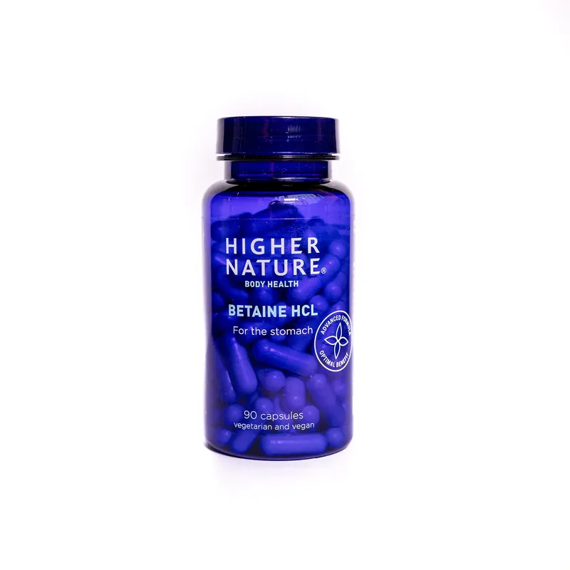 HIGHER NATURE Betaine HCL - Doplněk pro trávící systém Endorphin Republic Rychlé Dodání