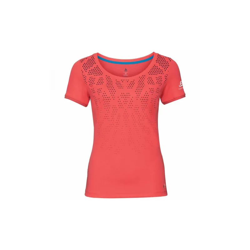 Bezpečná Platba ODLO BL TOP Crew neck s/s KUMANO F-DRY PRINT beetroot purple - placed print SS18 (Fialová) - Cyklistický dres Endorphin Republic