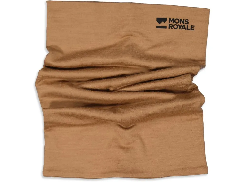 Cenový Hit Nákrčník MONS ROYALE DOUBLE UP MERINO NECKWARMER toffee