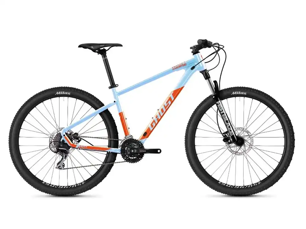 Horské kolo GHOST Kato Essential 27.5 Light Blue Pearl/Orange Gloss Expresní Doručení