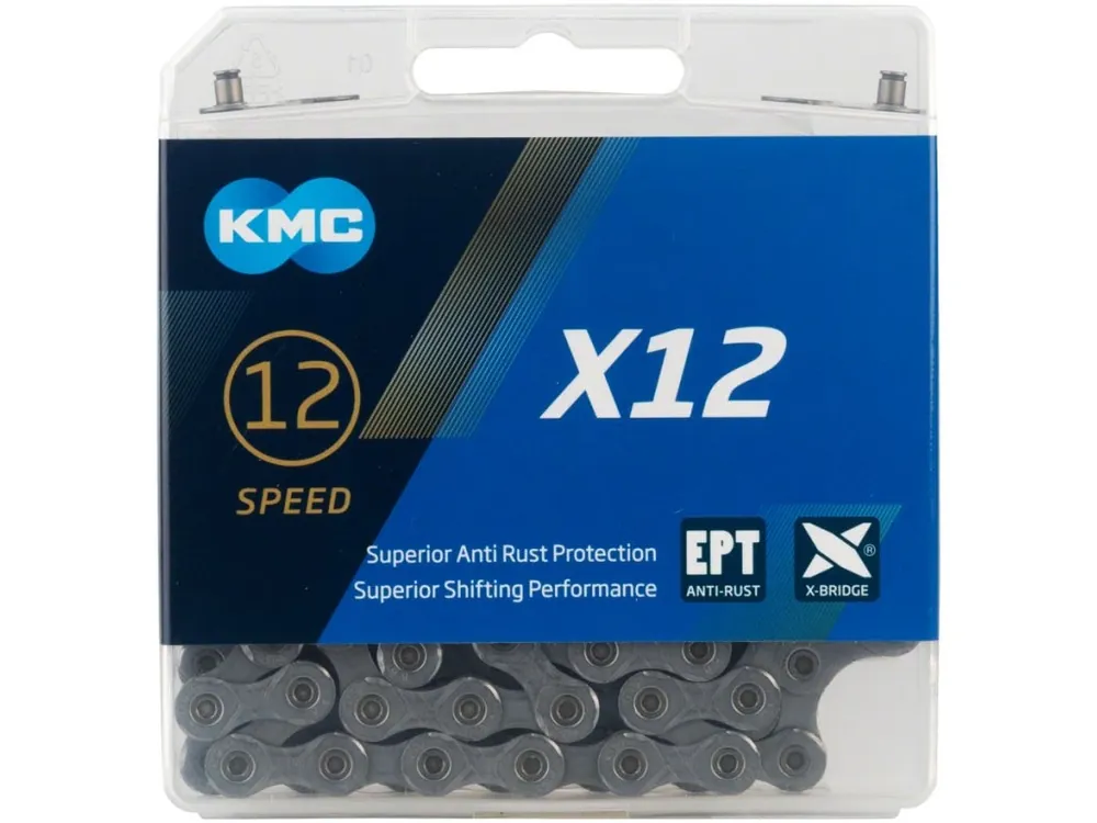 Víkendová Akce ŘETĚZ KMC X12 EPT NEREZ STŘÍBRNÝ BOX