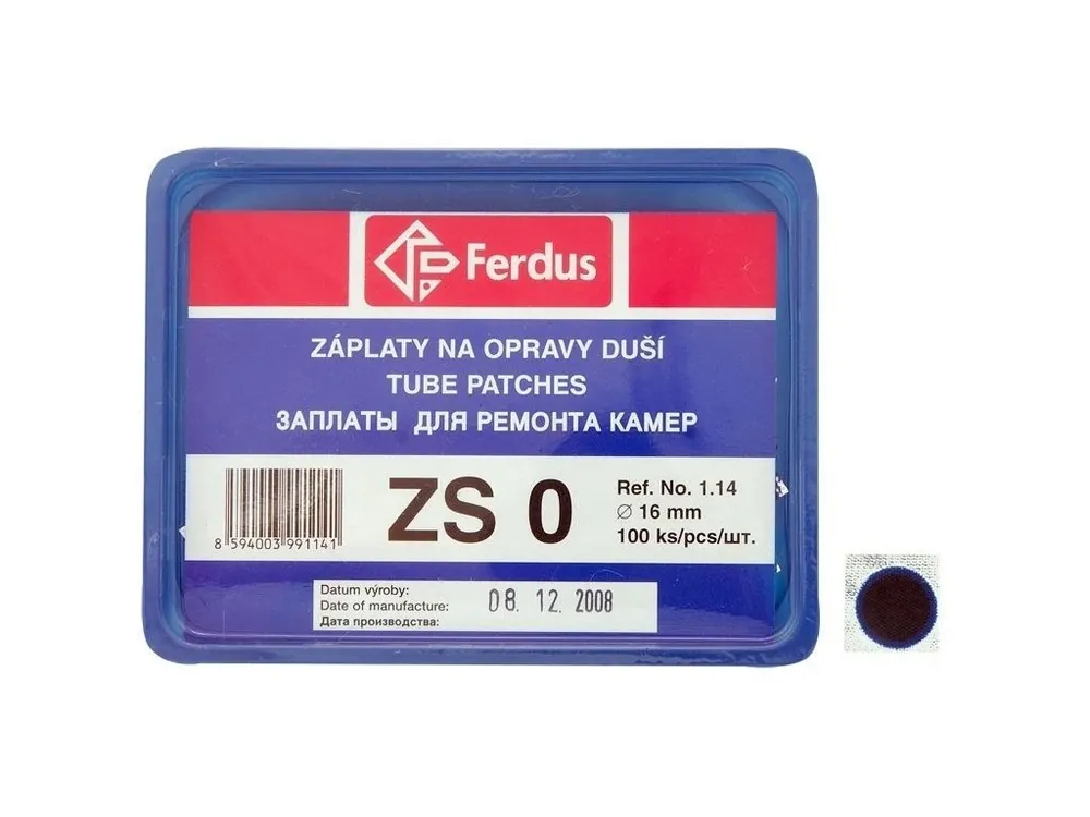 ZÁPLATY FERDUS ZS-0 PRŮMĚR 16MM BOX 100KS Bezpečná Platba