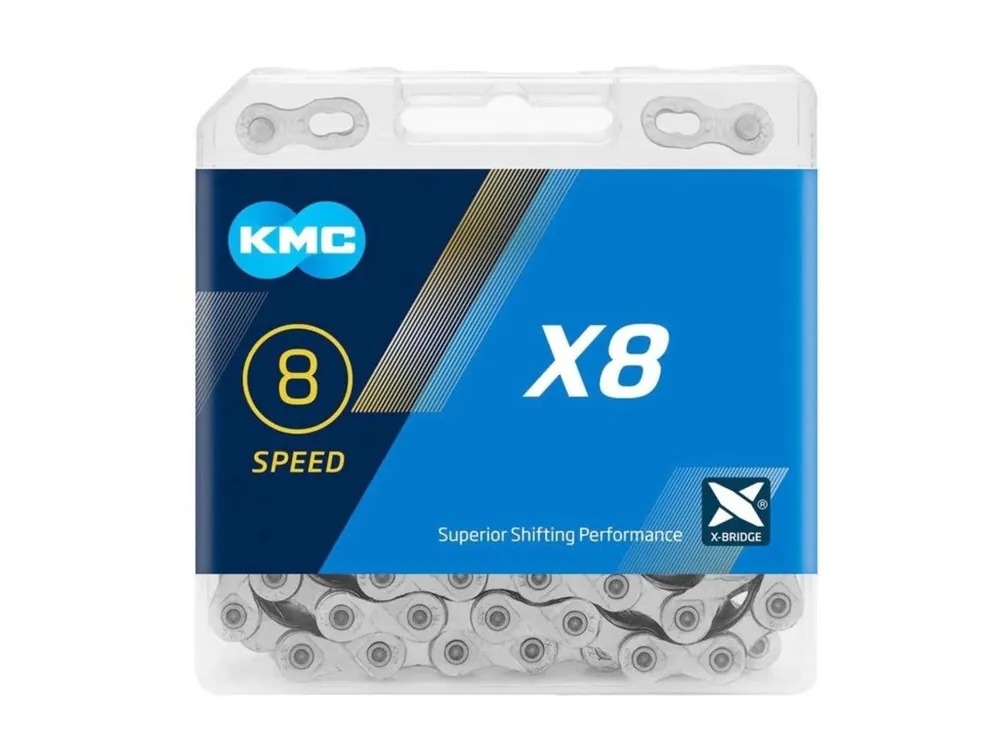 ŘETĚZ KMC X8 BOX STŘÍBRNÝ Nová Kolekce