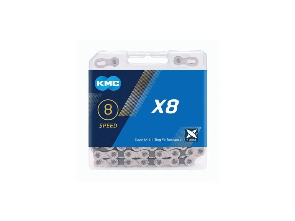 Sezónní Sleva ŘETĚZ KMC X8 STŘÍBRNO/ŠEDÝ BOX