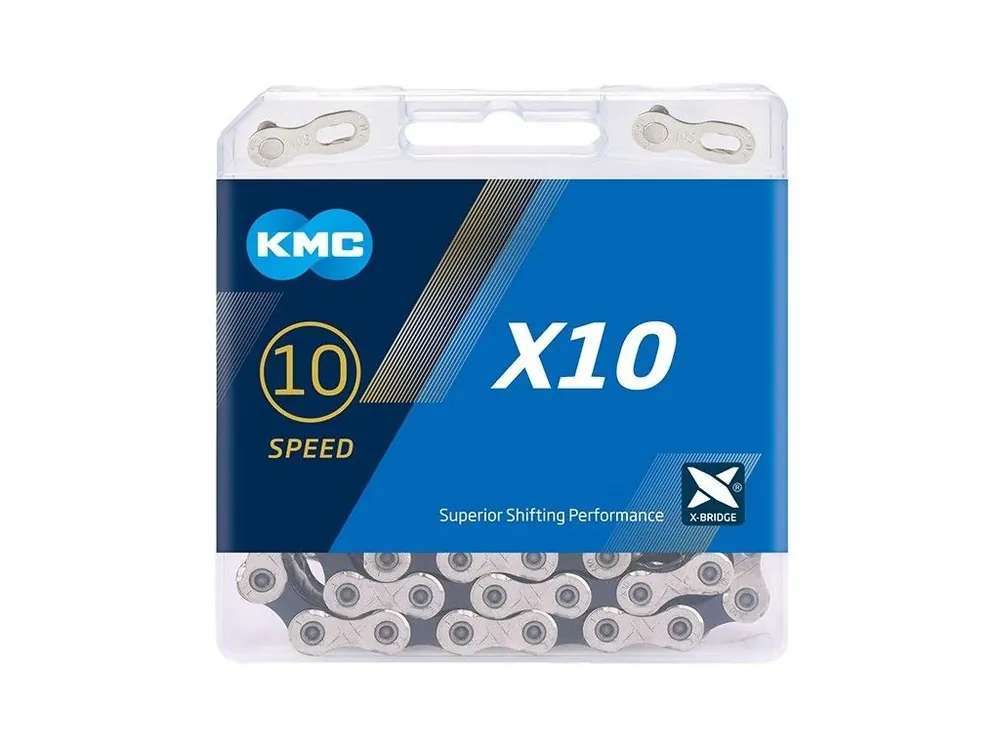 Výprodej ŘETĚZ KMC X10 STŘÍBRNO/ČERNÝ BOX