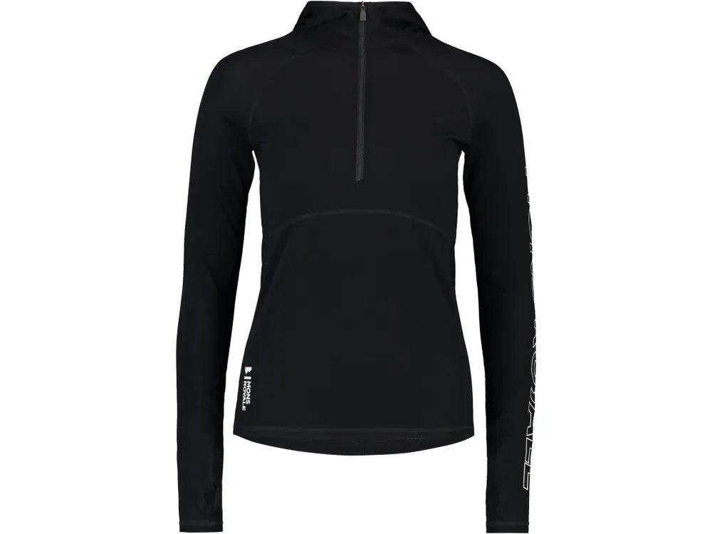Přímo Od Výrobce Triko MONS ROYALE BELLA MERINO LONG SLEEVE HOOD WMNS black