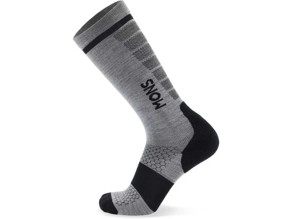 Merino ponožky MONS ROYALE PRO LITE MERINO SNOW SOCK grey marl Výhodná Nabídka