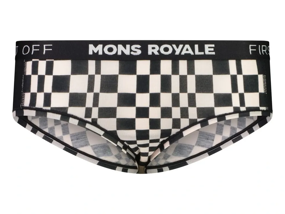 Merino kalhotky MONS ROYALE SYLVIA BOYLEG WMNS checkers Dokud Zásoby Vydrží