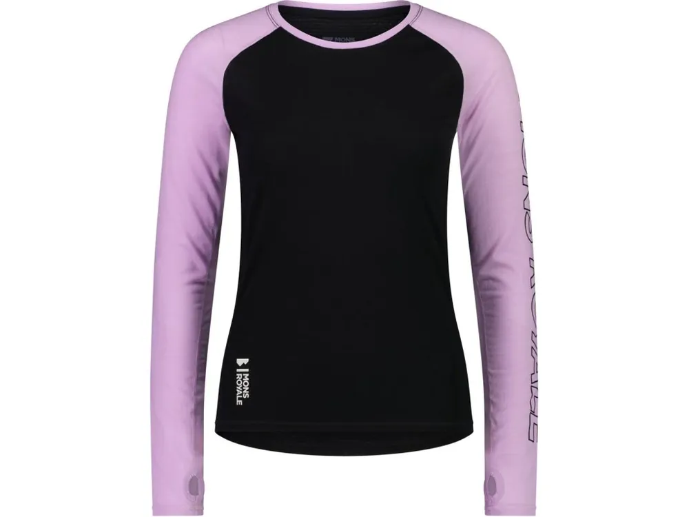 Koupit Online Merino triko MONS ROYALE BELLA TECH LS WMNS orchid / black