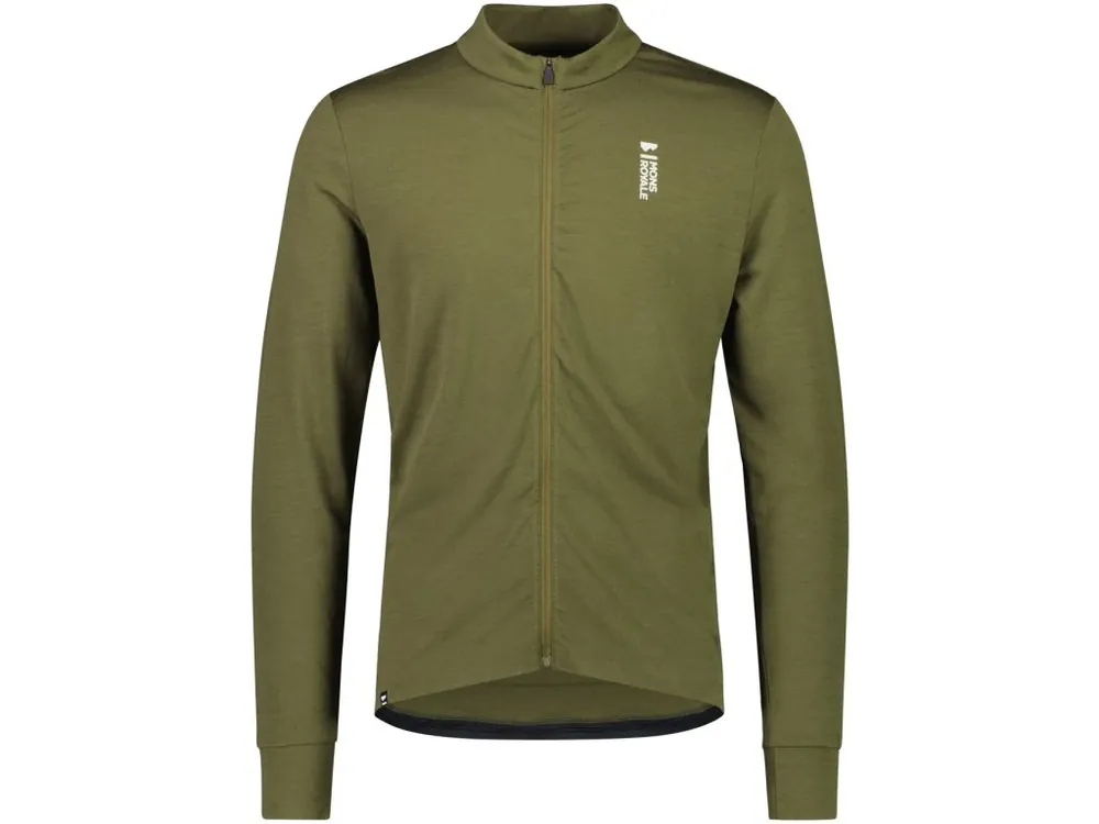 Merino triko MONS ROYALE ROAM CARGO MERINO AIRCON FULL ZIP LS dark olive Nízká Cena