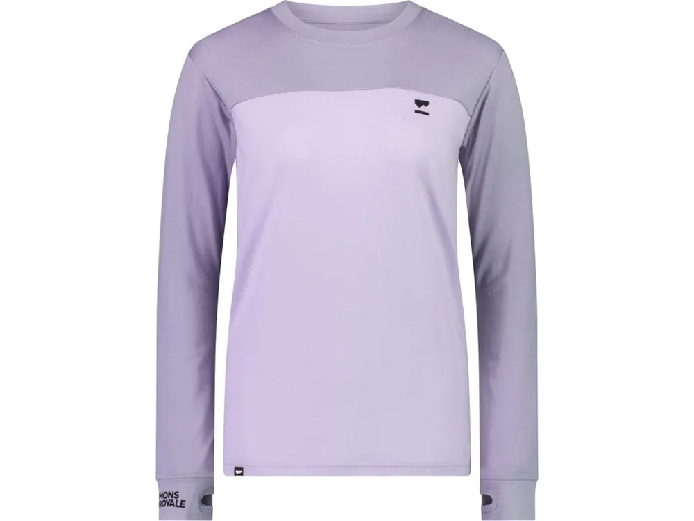Merino triko MONS ROYALE YOTEI BF LS WMNS thistle cloud Sleva