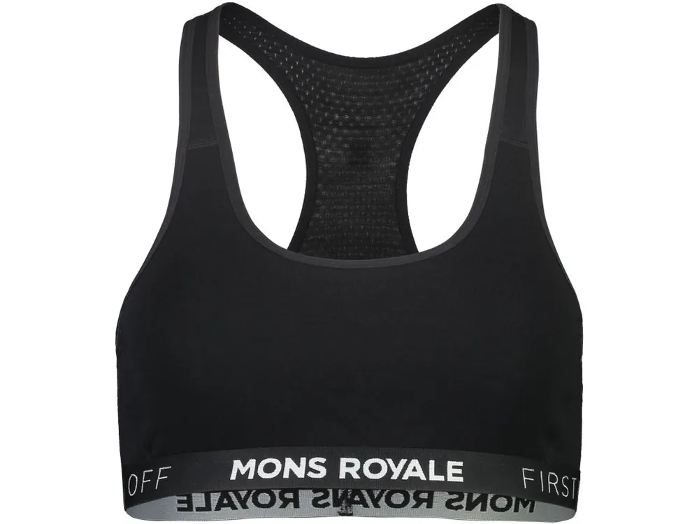 Omezená Nabídka Podprsenka MONS ROYALE SIERRA MERINO SPORTS BRA black