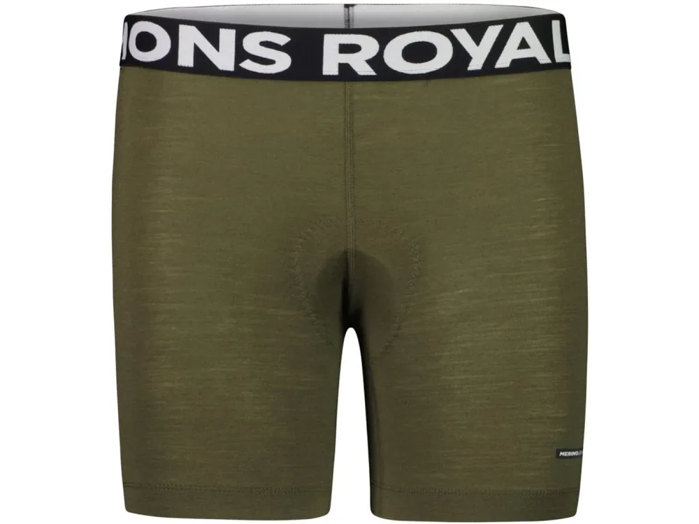Bajková merino vložka MONS ROYALE LOW PRO AIRCON BIKE SHORT LINER WMNS dark olive Sezónní Sleva