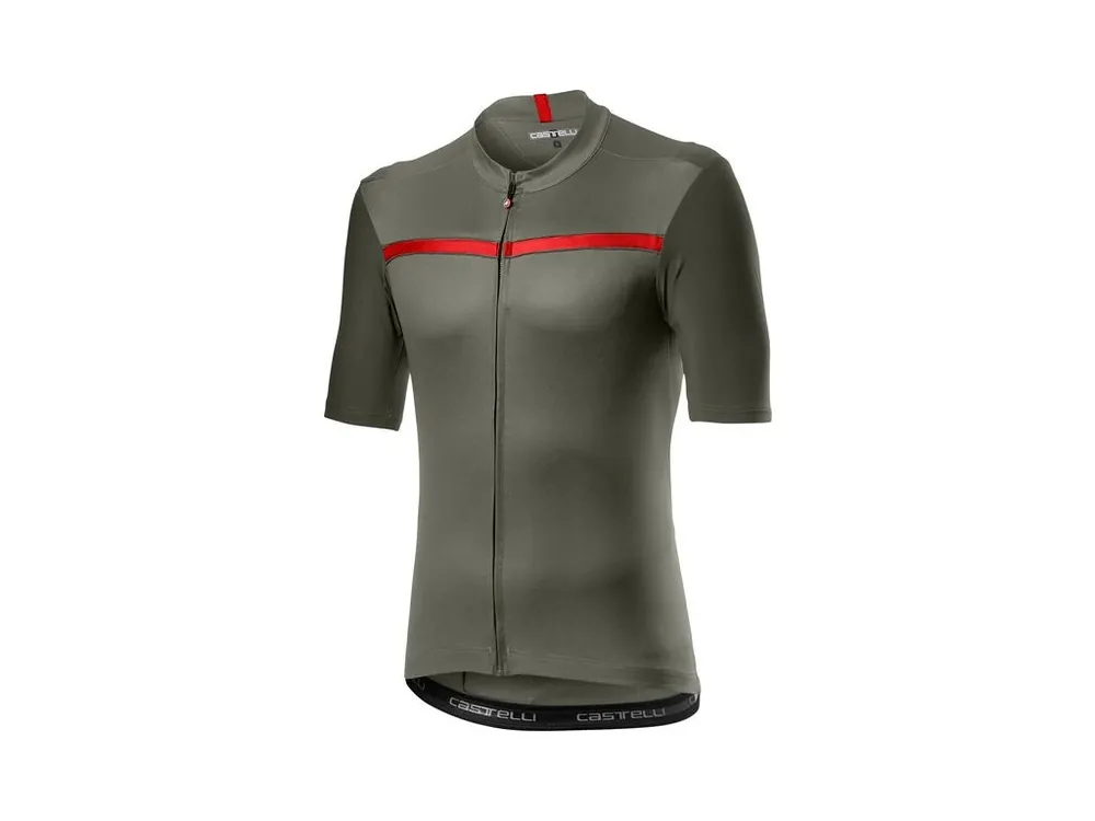 Koupit Online Castelli - pánský dres Unlimited, forest gray/red