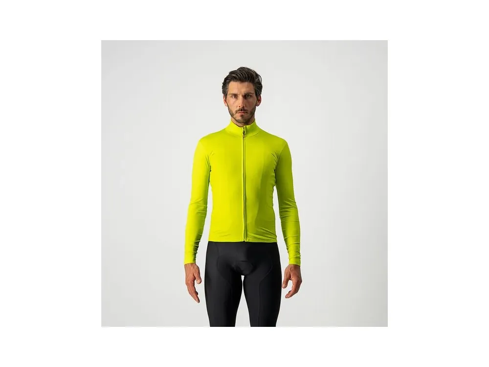 Castelli - pánský dres Pro Thermal Mid LS, chartreuse Oblíbený