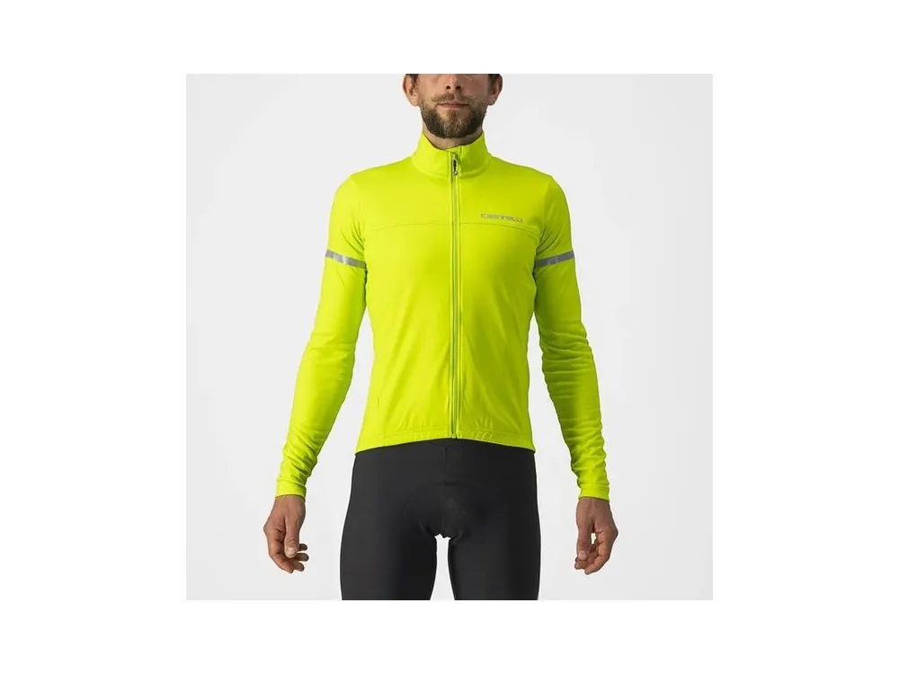 Castelli – pánský dres Fondo 2, electric lime/silver reflex Levný