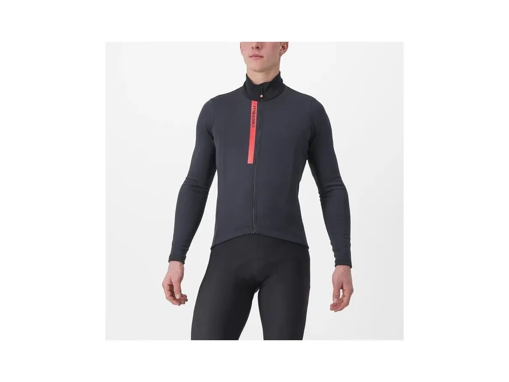 Rychlé Dodání Castelli – pánský dres Entrata Thermal, light black/red