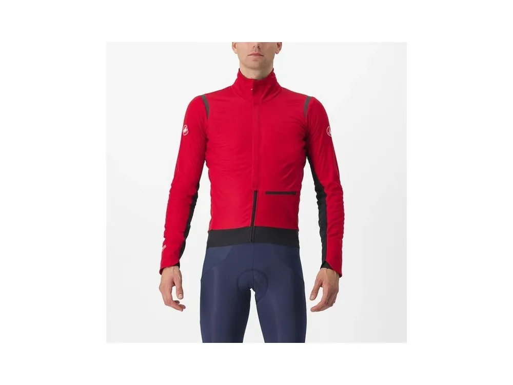 Castelli – pánská bunda Alpha Doppio RoS, pompeian red/black reflex-black Nejlepší Cena