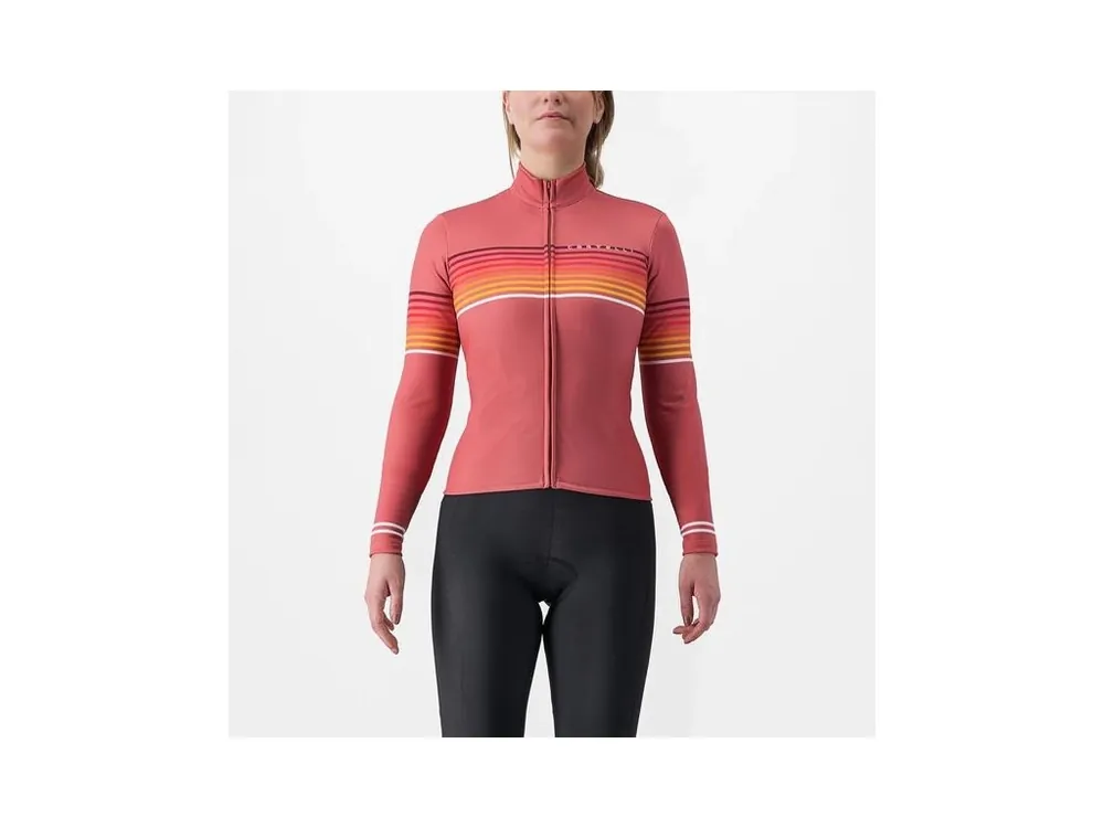 Castelli – dámský dres Ottanta LS, mineral red Víkendová Akce