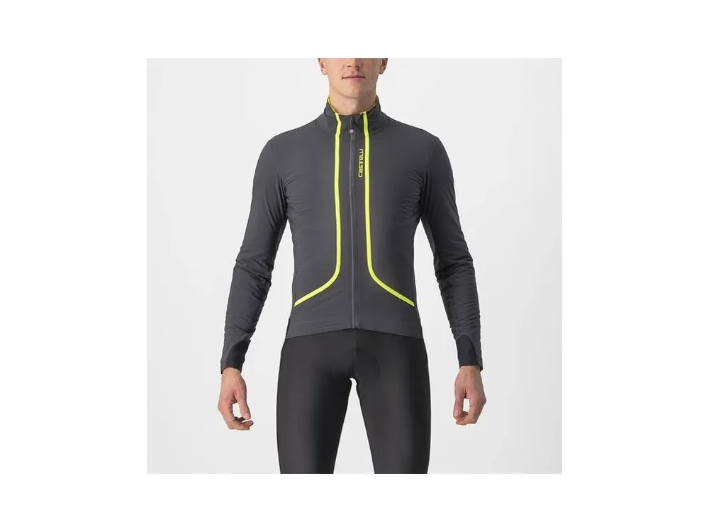Nakupujte Hned Castelli – pánská bunda Flight Air, dark gray/ electric lime