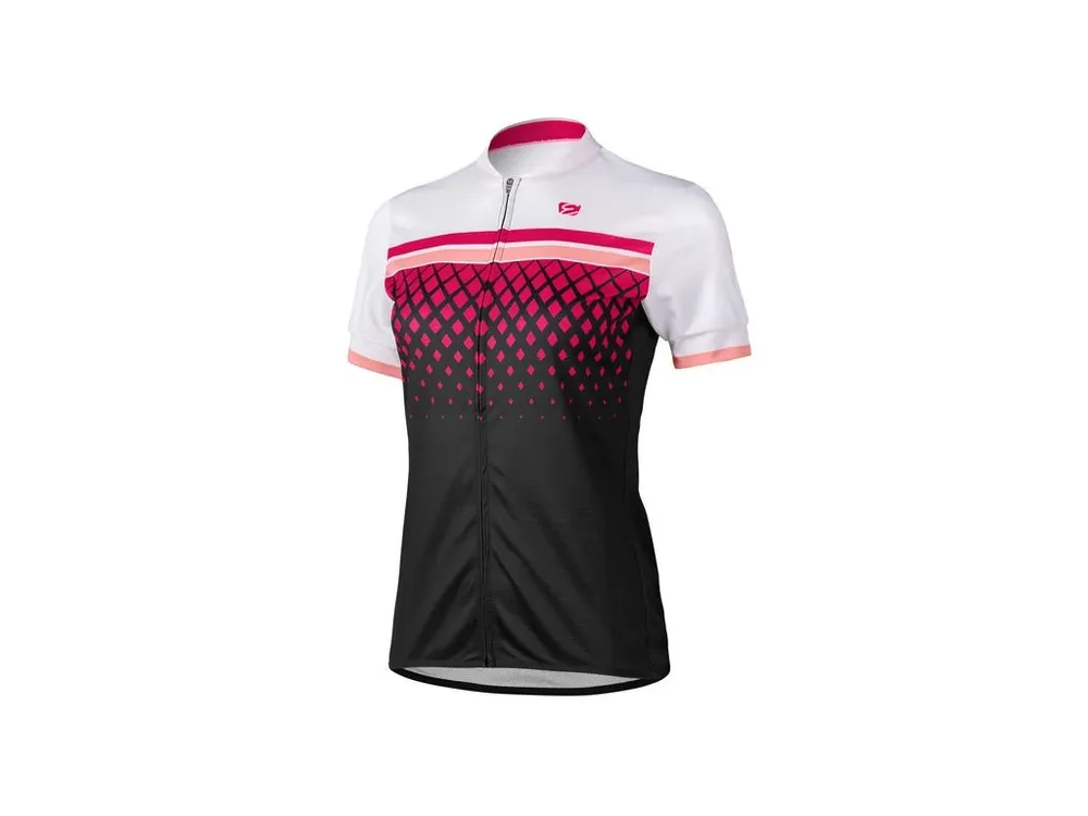 Etape – dámský dres DIAMOND, bílá/růžová Nejlepší Volba