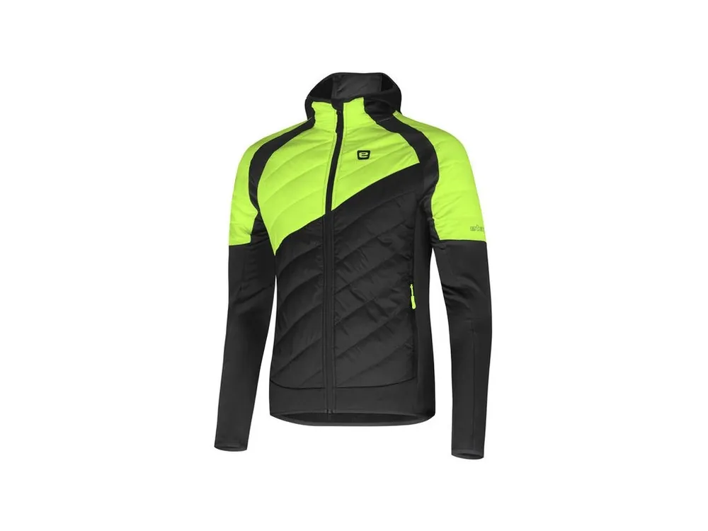Etape – pánská bunda CRUX PRO 2.0, černá/žlutá fluo Levný