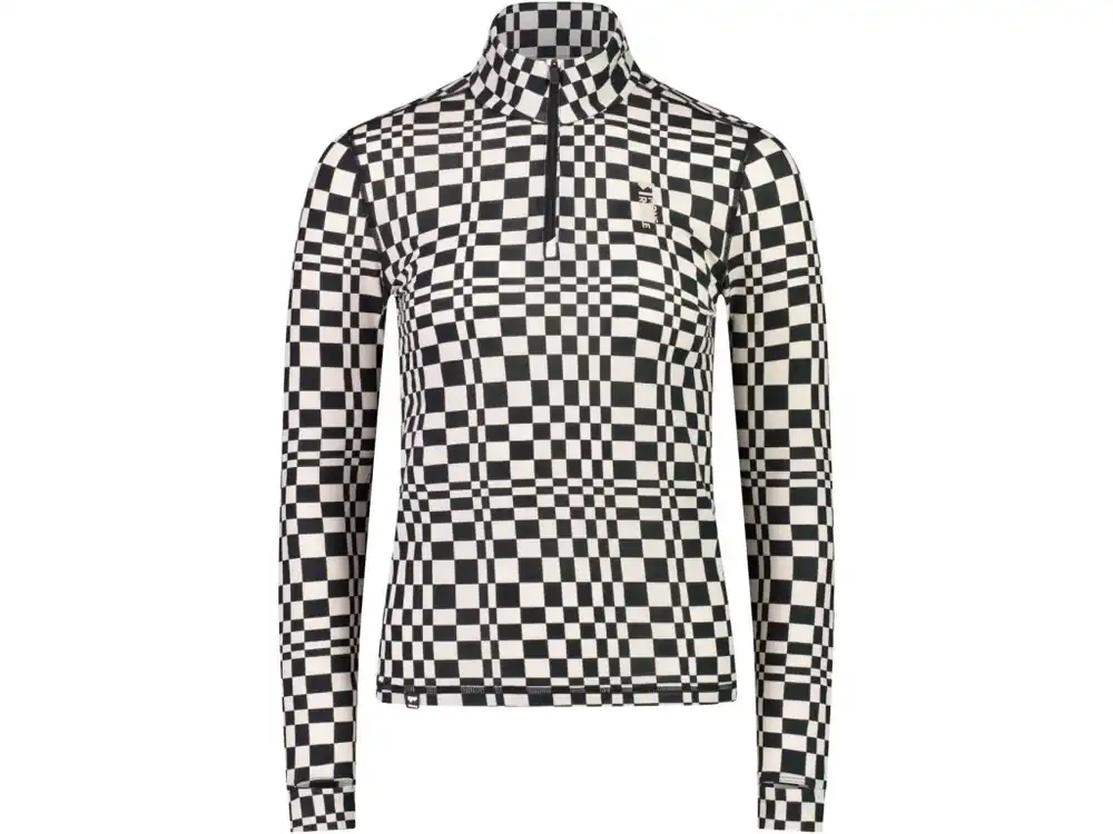 Top Prodej Merino triko MONS ROYALE CASCADE MERINO FLEX 200 1/4 ZIP WMNS checkers