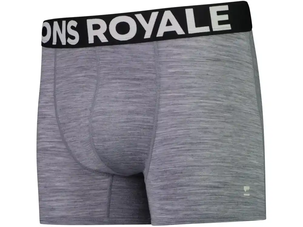Trenky MONS ROYALE HOLD ‘EM SHORTY MERINO BOXER grey heather Jen Po Omezenou Doba
