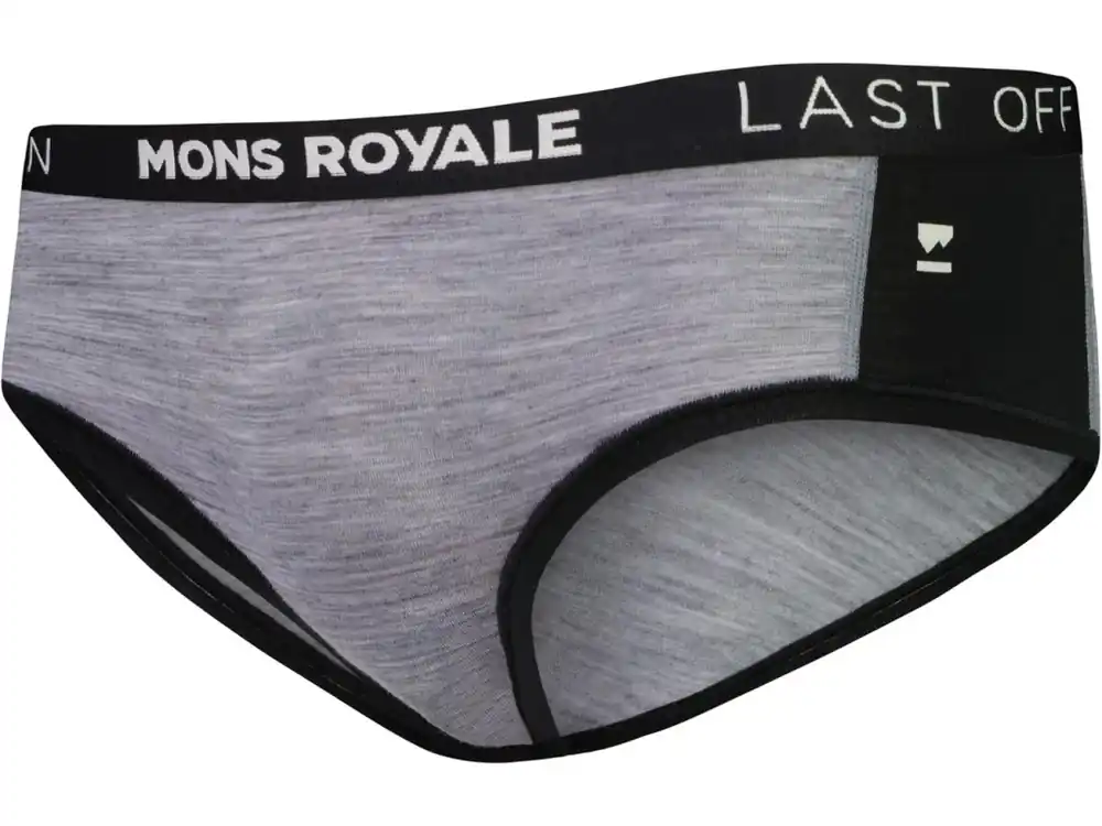 Kalhotky MONS ROYALE SYLVIA MERINO BOYLEG WMNS grey heather / black Tovární Cena