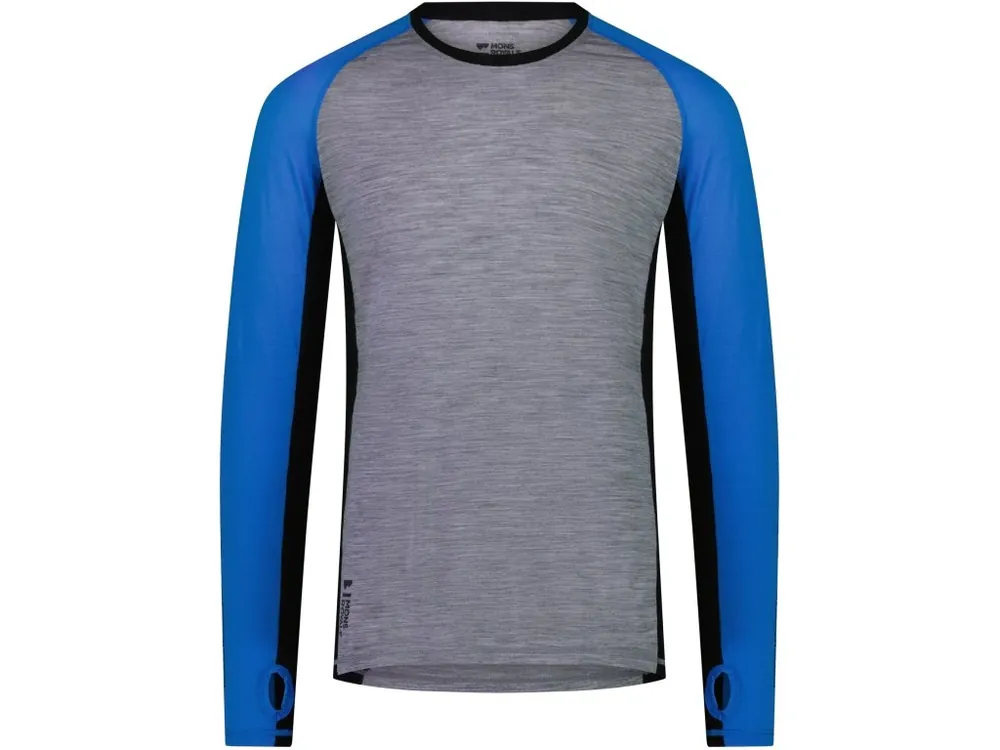 Ihned K Objednání Merino triko MONS ROYALE TEMPLE TECH LS blue gravel