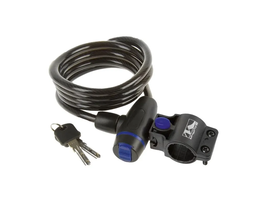 ZÁMEK M-WAVE SPIRÁLA 8X1500 KLÍČ ČERNÝ Must-Have