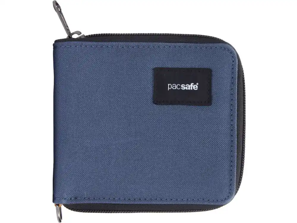Peněženka PACSAFE RFIDSAFE ZIP AROUND WALLET coastal blue Bezpečná Platba