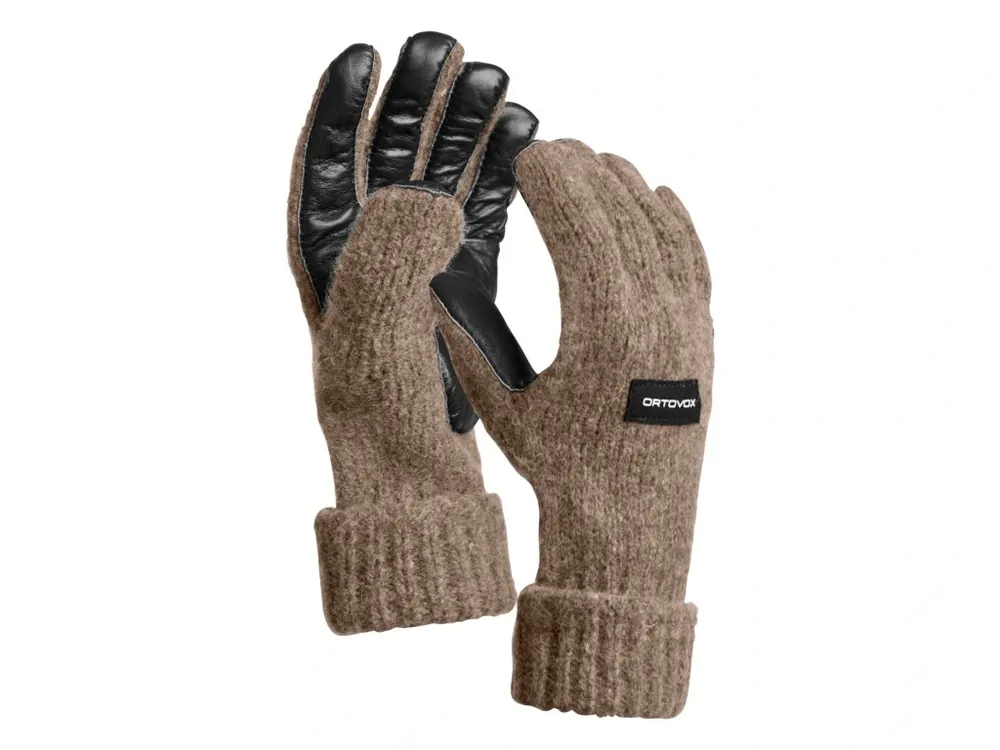 Pánské Rukavice Ortovox Classic Wool Glove Leather Autentický
