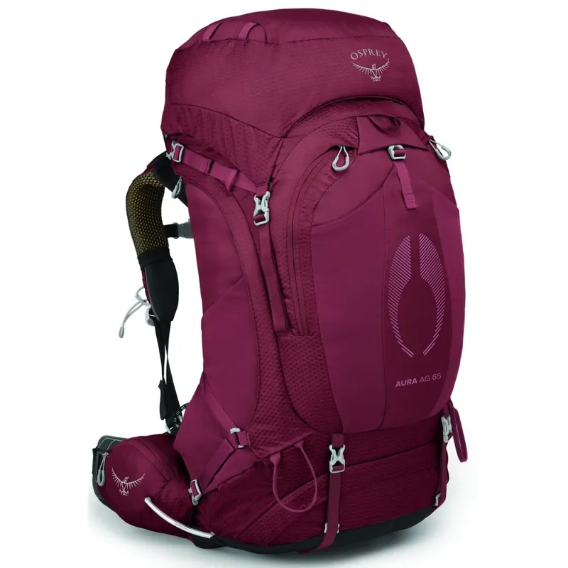 Dámský turistický batoh Osprey AURA AG 65, berry sorbet red Rychlé Dodání