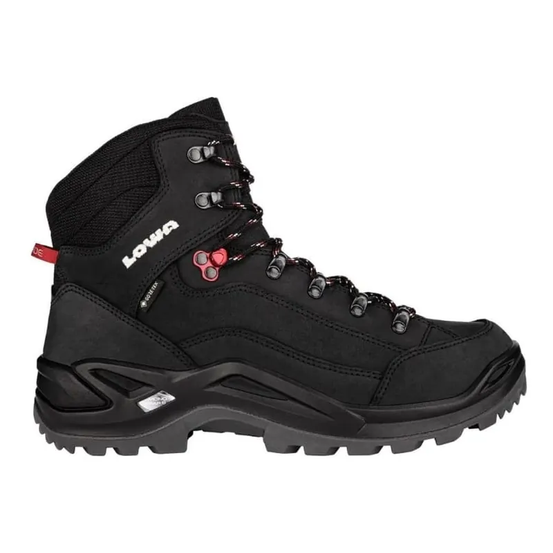 Turistické boty Lowa Renegade GTX MID black/ruby red Ihned K Objednání