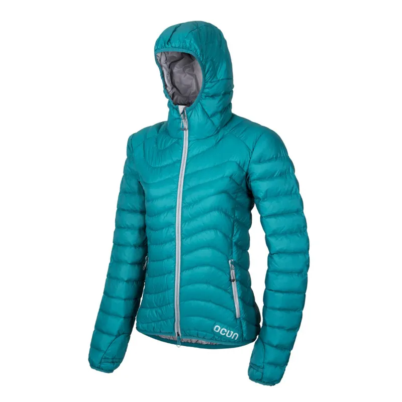 Sezónní Sleva Dámská péřová bunda Ocún TSUNAMI ECO Women Green Fanfare/Silver Sconce