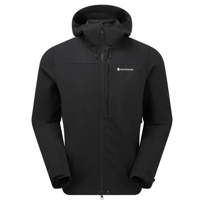 Pánská softshellová bunda Montane Tenacity XT Hoodie BLACK Cenově Výhodný
