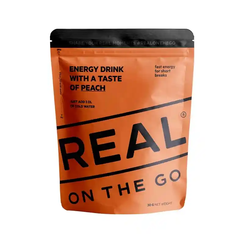 Vrácení Zdarma Energetický nápoj Real Turmat Real On the Go - Energy drink s příchutí broskve