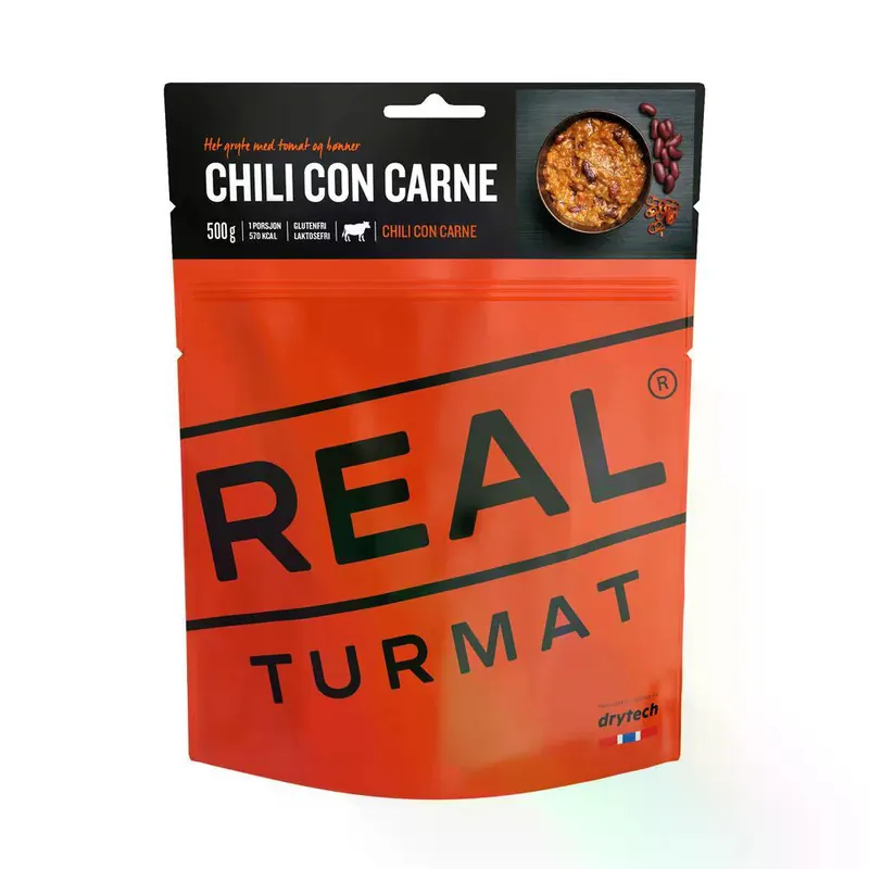 Dehydrovaná strava Real Turmat Chilli con carne 133 g Omezená Nabídka